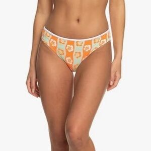 Roxy Wavy Babe Hipster Bikini Bottom Swimsuit Bathing Suit NWT M